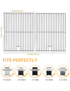 Rejillas de Parrilla FIRXZYMZ 17" Acero Inoxidable 2-Pack 2