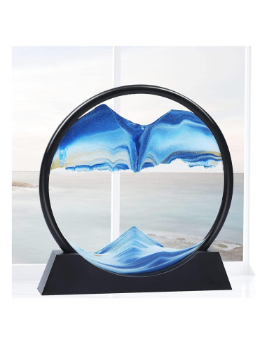 Arte de Arena en Movimiento Winthfure 18 cm Azul Decorativo