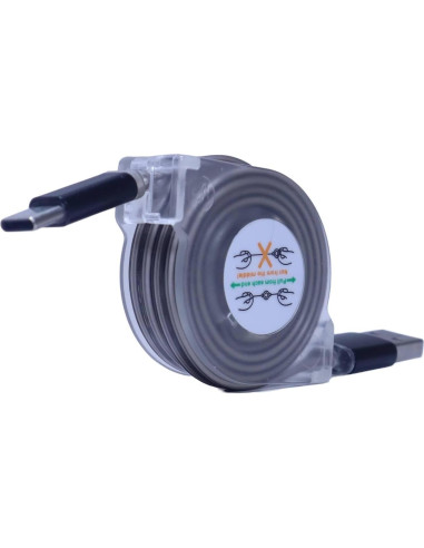 Cable Retráctil BoxWave USB-A a USB-C para Tronsmart Groove 2