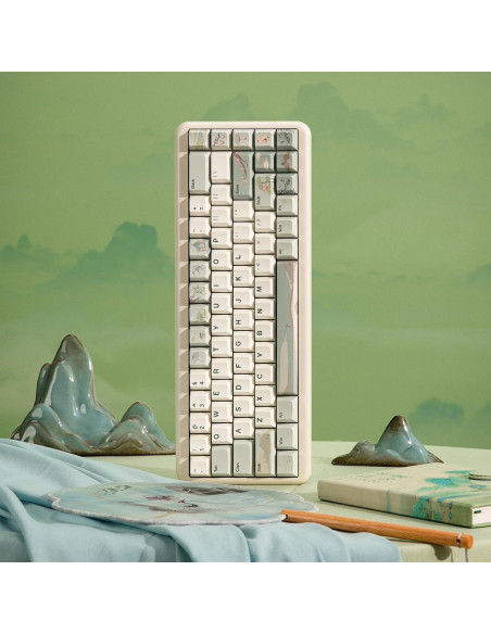 Conjunto de Teclas PBT YUNZII 145 Teclas Cherry Té de Primavera Conjunto de Teclas PBT YUNZII 145 Teclas Cherry Té de Primavera
