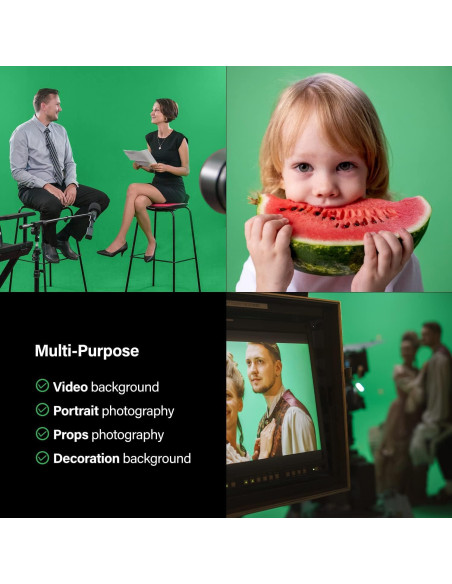 Pantalla de Fondo Verde Chroma Key LS Pro 3x3m Material A+ Pantalla de Fondo Verde Chroma Key LS Pro 3x3m Material A+