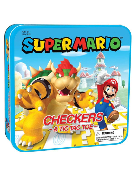 Juego de Damas y Tres en Raya USAOPOLY Super Mario Juego de Damas y Tres en Raya USAOPOLY Super Mario