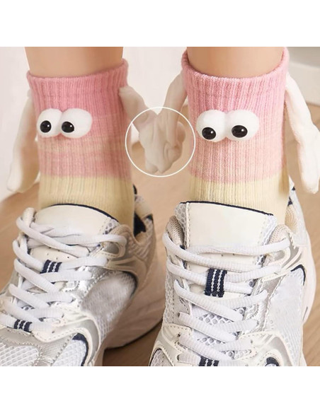 Calcetines Magnéticos Locos - 2 Pares Divertidos de Personajes Calcetines Magnéticos Locos - 2 Pares Divertidos de Personajes