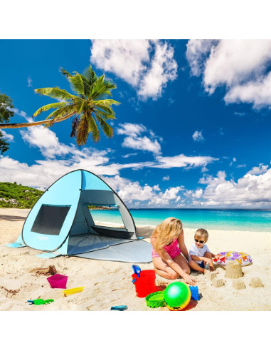Carpa de Playa TOBTOS GS50 Pop Up UV 50+ para 2-3 Personas