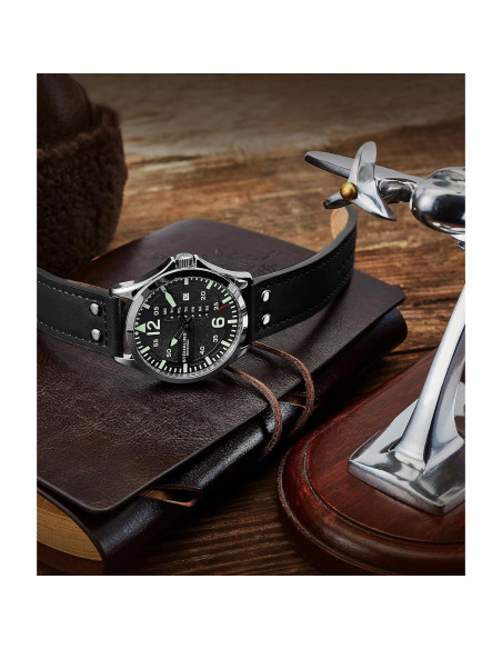 Reloj de Cuero para Hombre Stuhrling 3916.1 con Fecha y Día Reloj de Cuero para Hombre Stuhrling 3916.1 con Fecha y Día