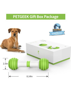 Juguete Interactivo PETGEEK Hueso Automático Verde 25.4cm 2