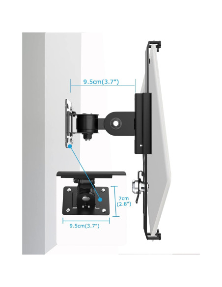 Soporte de Pared Antirrobo Keuvirya para Tabletas 7-11" Soporte de Pared Antirrobo Keuvirya para Tabletas 7-11"
