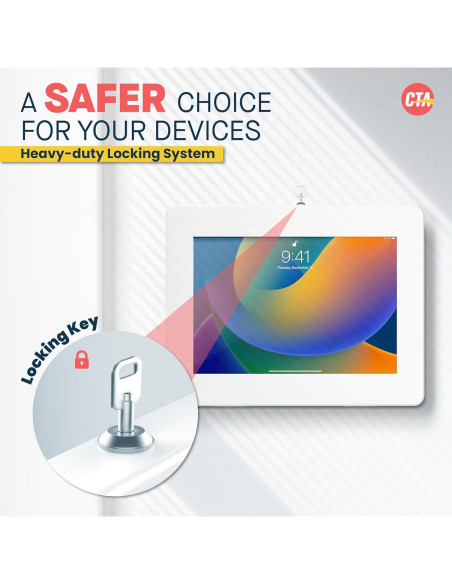 Soporte de Pared para iPad Mini y Samsung Tab A - CTA Soporte de Pared para iPad Mini y Samsung Tab A - CTA