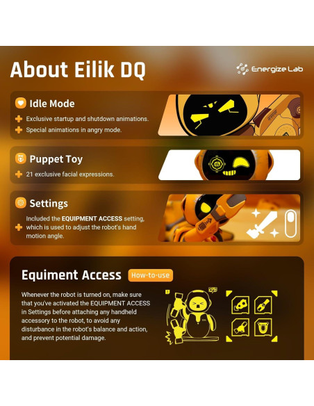 Eilik DQ - Robot Interactivo Táctil para Niños 3+ Eilik DQ - Robot Interactivo Táctil para Niños 3+