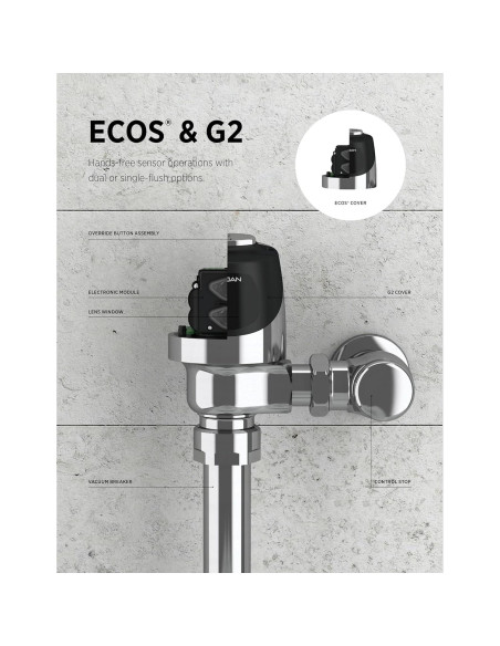 Inodoro Sloan ECOS 8111 con Sensor Infrarrojo 1.1 GPF Inodoro Sloan ECOS 8111 con Sensor Infrarrojo 1.1 GPF