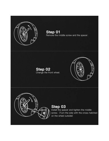 Rueda Frontal Stio GoKart para Ninebot Gokart Pro 1,49 kg
