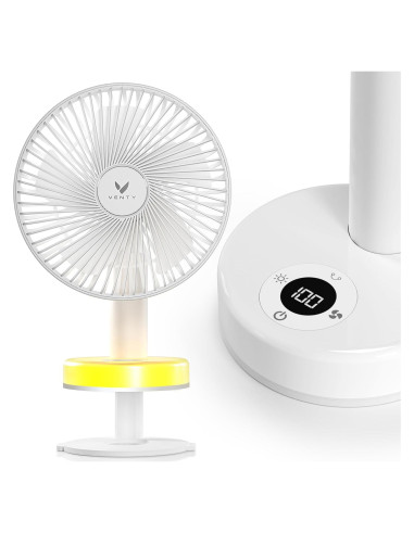 Ventilador Portátil Clip Venty Blanco - Recargable 10h, 360
