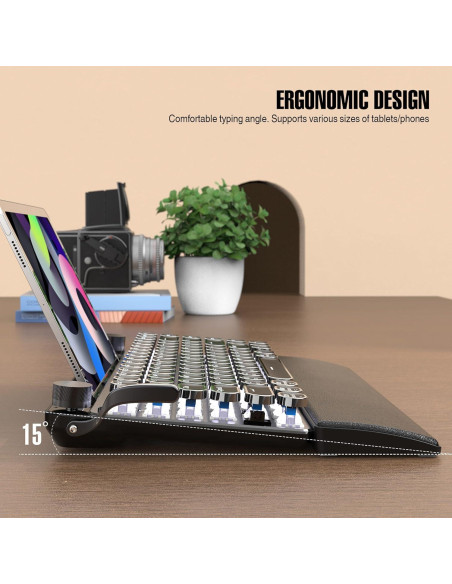 Teclado Inalámbrico 7KEYS TW1867 Pro Retro Bluetooth Teclado Inalámbrico 7KEYS TW1867 Pro Retro Bluetooth
