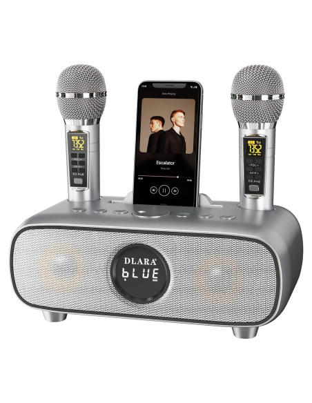 Máquina de Karaoke DLARA SD-316 Inalámbrica Bluetooth Oro Máquina de Karaoke DLARA SD-316 Inalámbrica Bluetooth Oro