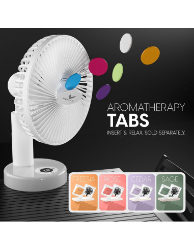 Ventilador Portátil Clip Venty Blanco - Recargable 10h, 360