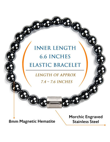 Pulsera Elástica Morchic de Piedra Natural 8mm Unisex