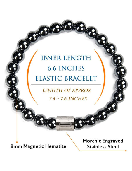 Pulsera Elástica Morchic de Piedra Natural 8mm Unisex