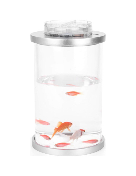 Mini Acuario Kotaffo LED Multicolor 10.99x10.99x18.99cm Mini Acuario Kotaffo LED Multicolor 10.99x10.99x18.99cm