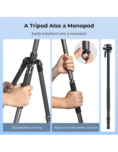 Trípode de Video SmallRig CT150 Fibra de Carbono 1.3kg