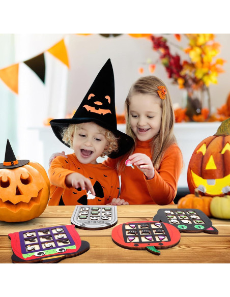Juego de Tres en Raya Halloween DECYOOL 6 Tableros y Piezas Juego de Tres en Raya Halloween DECYOOL 6 Tableros y Piezas