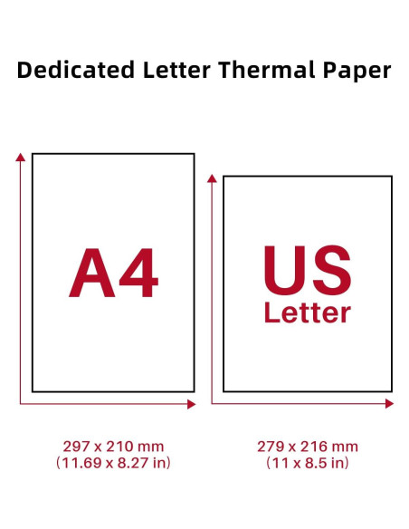 Papel Térmico Phomemo 21 x 28 cm, 100 Hojas para Impresora Papel Térmico Phomemo 21 x 28 cm, 100 Hojas para Impresora