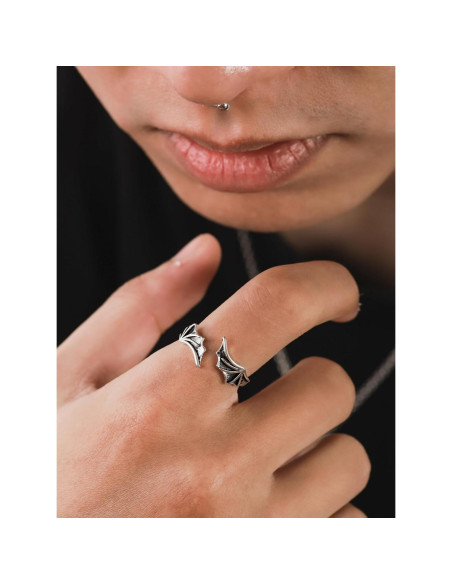 Anillo Ajustable Alas de Dragón Haquil Joyería Unisex Anillo Ajustable Alas de Dragón Haquil Joyería Unisex