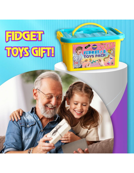 Paquete de Juguetes Antiestrés FunKidz para Niños 3 a 12 Años Paquete de Juguetes Antiestrés FunKidz para Niños 3 a 12 Años