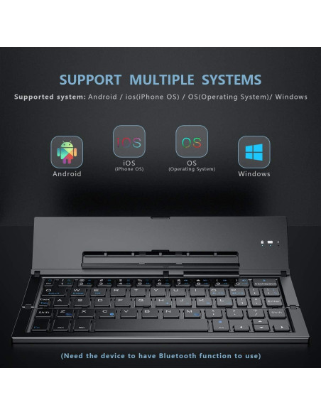 Teclado Bluetooth Geyes Plegable Aluminio para Móviles Teclado Bluetooth Geyes Plegable Aluminio para Móviles