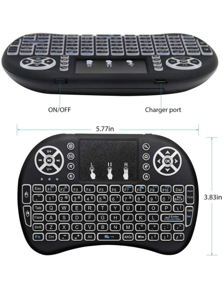 Teclado Inalámbrico BIFANS C11 con Touchpad y Retroiluminación Teclado Inalámbrico BIFANS C11 con Touchpad y Retroiluminación