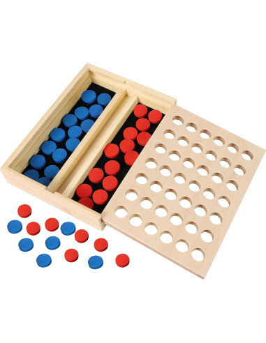 Juego de Conectar 4 de Madera TOWO - Estrategia para 2 Jugadores