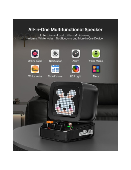 Divoom Ditoopro Altavoz Retro Bluetooth con RGB y App Divoom Ditoopro Altavoz Retro Bluetooth con RGB y App