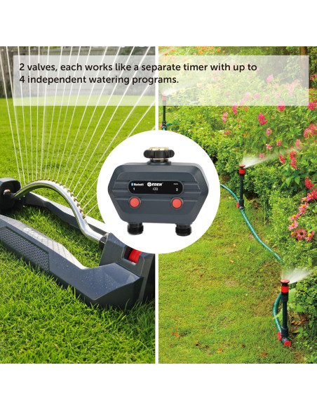 Temporizador de Agua Bluetooth Eden 93442 2 Zonas Riego Inteligente Temporizador de Agua Bluetooth Eden 93442 2 Zonas Riego Inteligente