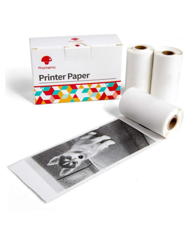 Papel Térmico Autoadhesivo Phomemo 50mm x 3m 3 Rollos