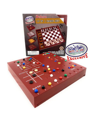 Juego de Mesa Deluxe 10-en-1 Matty's Toy Stop Madera