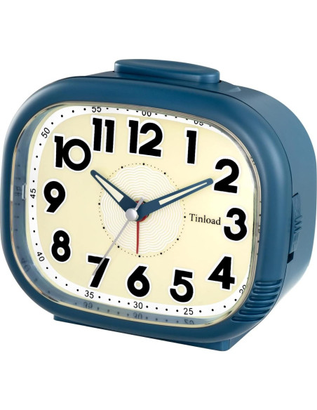 Reloj Despertador Tinload Azul Silencioso con Luz Nocturna Reloj Despertador Tinload Azul Silencioso con Luz Nocturna