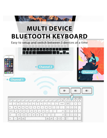 Teclado Bluetooth iClever BK10 Inalámbrico Multi Dispositivo Teclado Bluetooth iClever BK10 Inalámbrico Multi Dispositivo