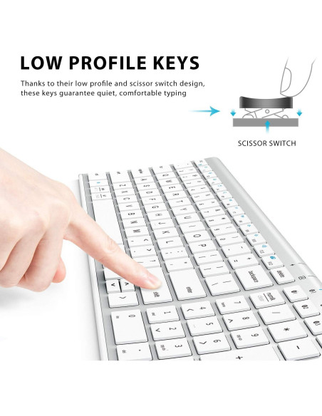 Teclado Bluetooth iClever BK10 Inalámbrico Multi Dispositivo Teclado Bluetooth iClever BK10 Inalámbrico Multi Dispositivo