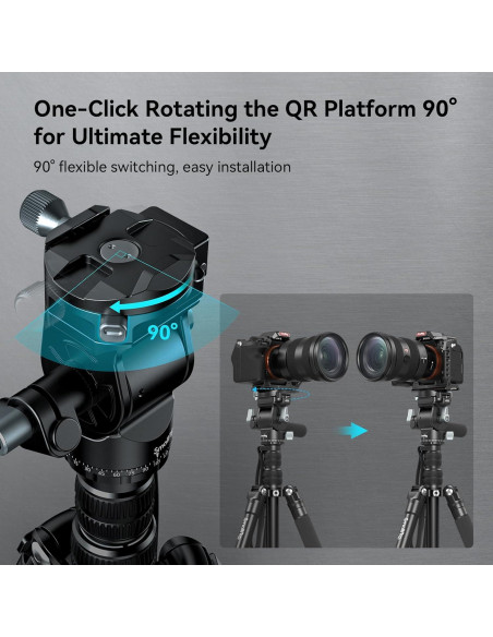 Trípode de Video SmallRig CT195 73" con Cabezal Fluido Trípode de Video SmallRig CT195 73" con Cabezal Fluido
