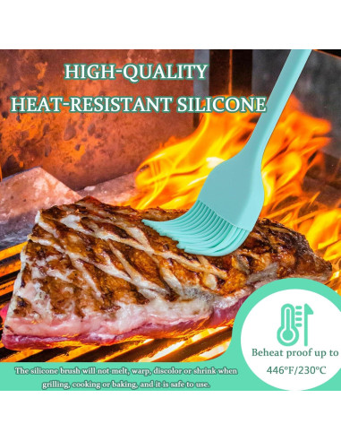 8 Piezas Brochas de Silicona Realand para Basting 20.7cm
