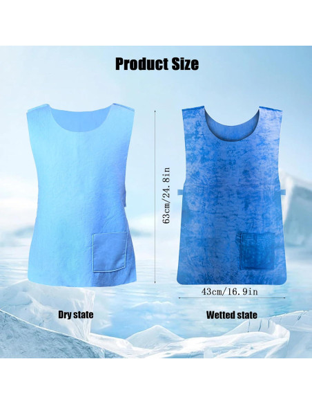 Chaleco Refrigerante PVA YCWF Ajustable 63x43 cm Azul Chaleco Refrigerante PVA YCWF Ajustable 63x43 cm Azul