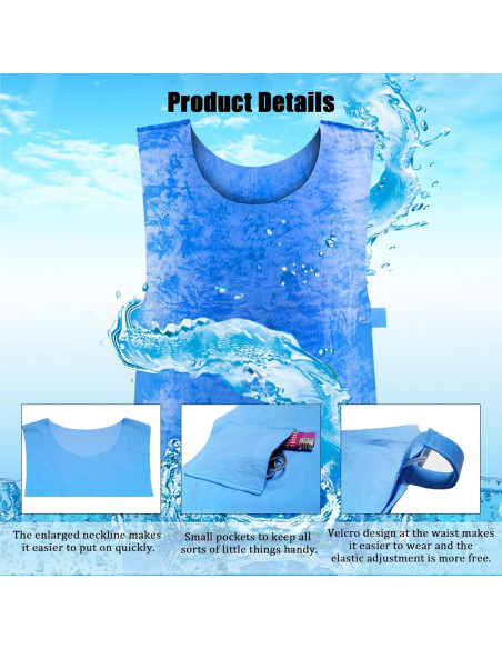 Chaleco Refrigerante PVA YCWF Ajustable 63x43 cm Azul Chaleco Refrigerante PVA YCWF Ajustable 63x43 cm Azul