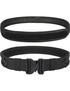 Cinturón Táctico YAKEDA 8 en 1 Ajustable Nylon Negro 2