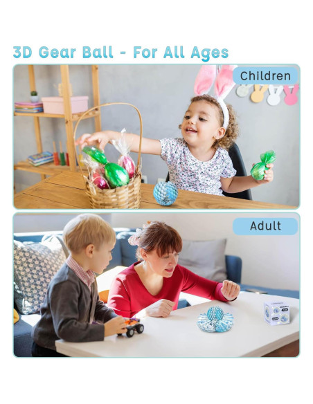 Bola Antiestrés Gear Ball HLXY 7.11 cm para Adultos y Niños Bola Antiestrés Gear Ball HLXY 7.11 cm para Adultos y Niños