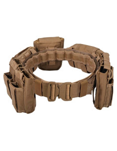 Cinturón Táctico YAKEDA 7 en 1 Ajustable Nylon Beige