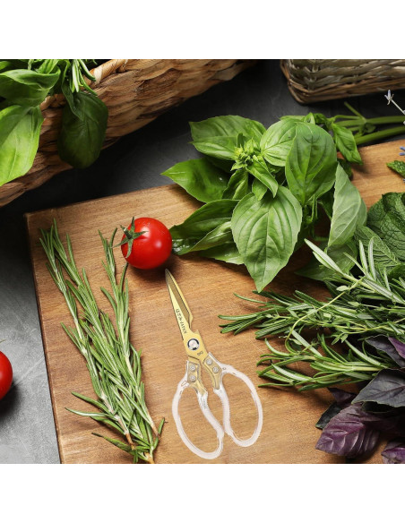 Tijeras de Cocina M METERXITY 230g Acero Inoxidable Doradas Tijeras de Cocina M METERXITY 230g Acero Inoxidable Doradas