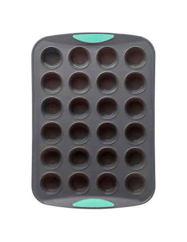 Molde para Muffins Trudeau de Silicona 24 Tazas Gris/Menta