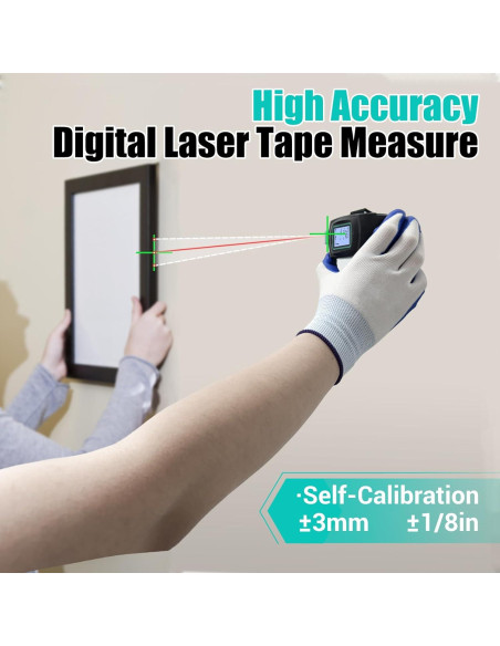 Cinta Métrica Digital NIEFARG 60m con Láser y Pantalla LED Cinta Métrica Digital NIEFARG 60m con Láser y Pantalla LED