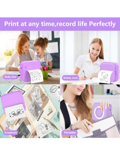 Impresora Térmica Mini PRINHSJI C15-001 con 11 Rollos 2