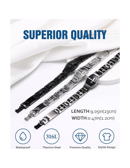 Pulsera Magnética Jecanori de Titanio para Hombre - Gris Pulsera Magnética Jecanori de Titanio para Hombre - Gris