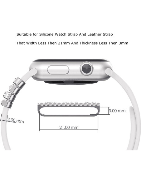 Anillos Decorativos para Correa de Reloj Apple Watch 20mm Anillos Decorativos para Correa de Reloj Apple Watch 20mm